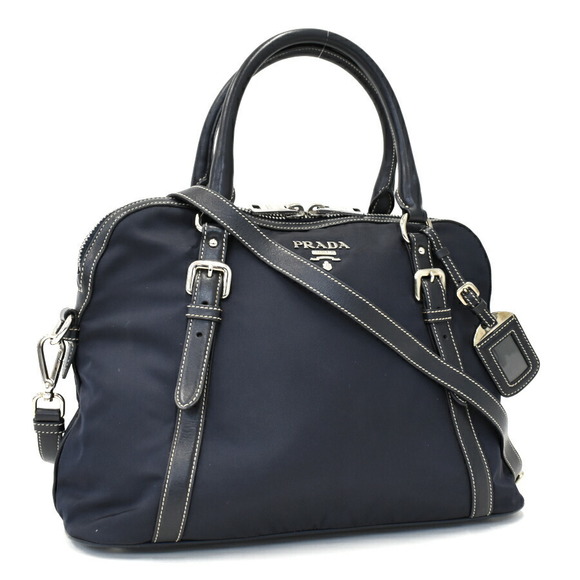 Prada Nylon 2way Crossbody Bag Navy Blue - Picture 1 of 9